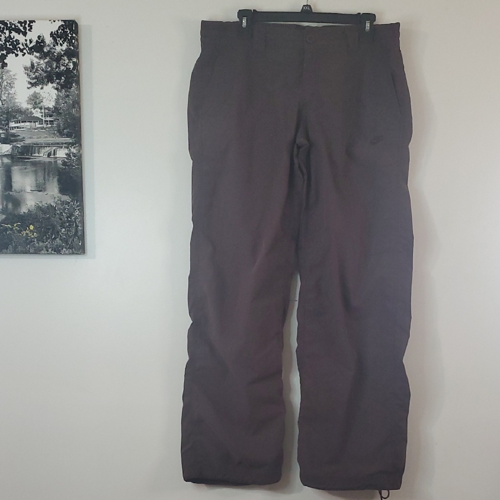 Nike Sportswear Womens Brown Retro Parachute Pants Size Large Y2K